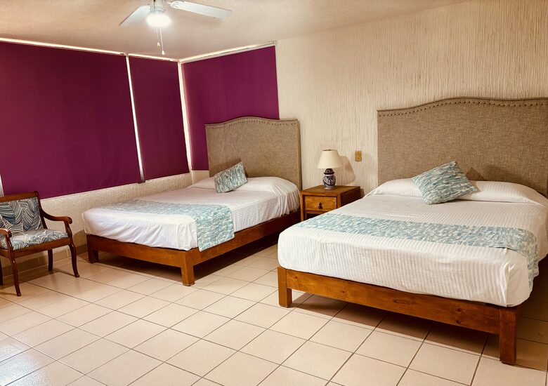 Bedroom  with 2 queen beds