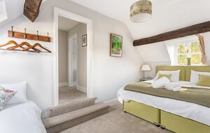 Sage Green Bedroom as a triple