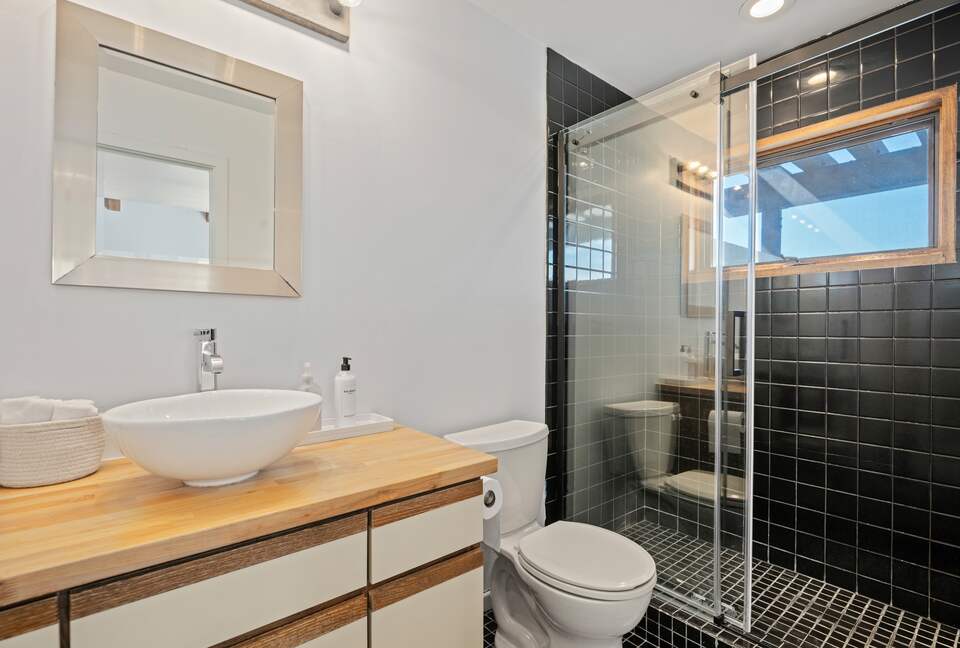 Pool house bathroom