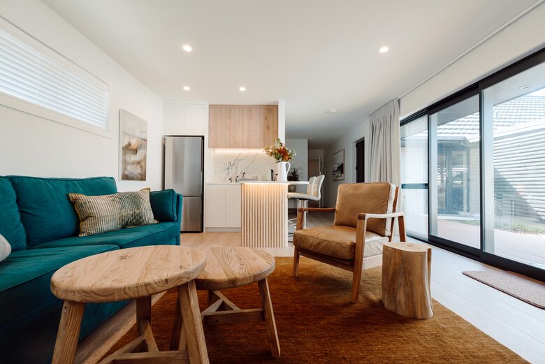 Unique sustainable luxury Retreat (sleeps 12) with a wellness zone including pool, spa, sauna & yoga decks - Rotorua, New Zealand