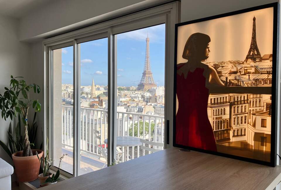 Elevated Paris Apartment with Panoramic Eiffel Tower view! - Paris, France