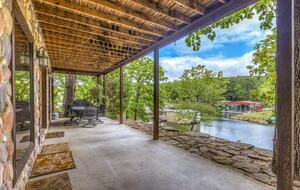 View off patio looking at cove
