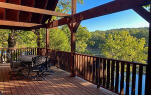 View from deck looking at cove