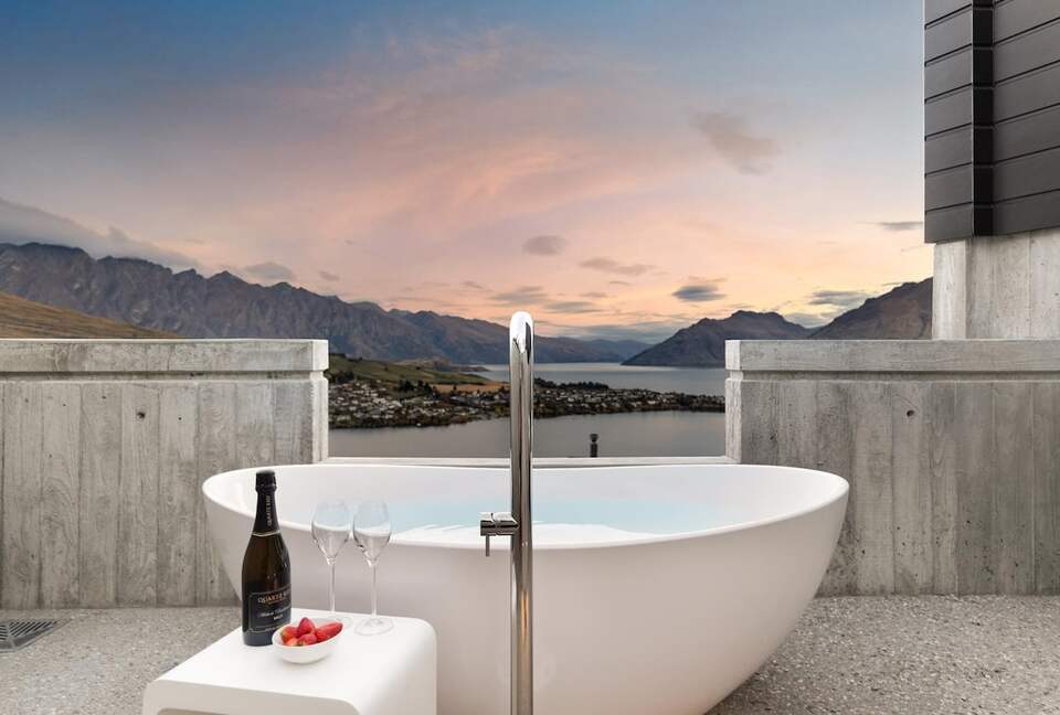 Soak, Sip, and Stay | Romantic Views Over Lake Wakatipu - Queenstown, New Zealand