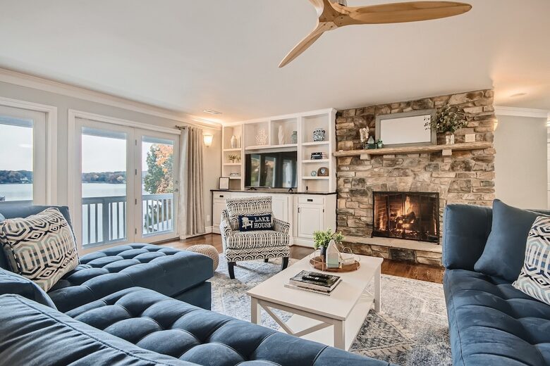 Expansive Lakefront Retreat with Private Beach and Dock - Mooresville, North Carolina