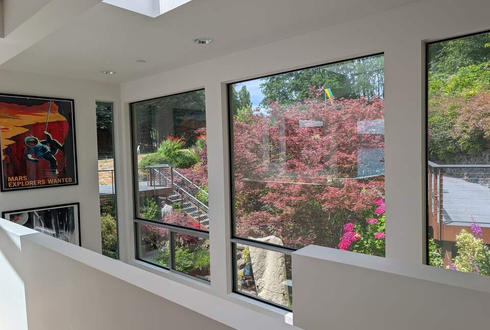Garden view from upstairs family room
