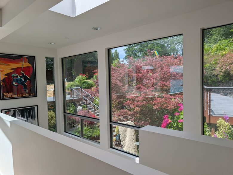 Garden view from upstairs family room