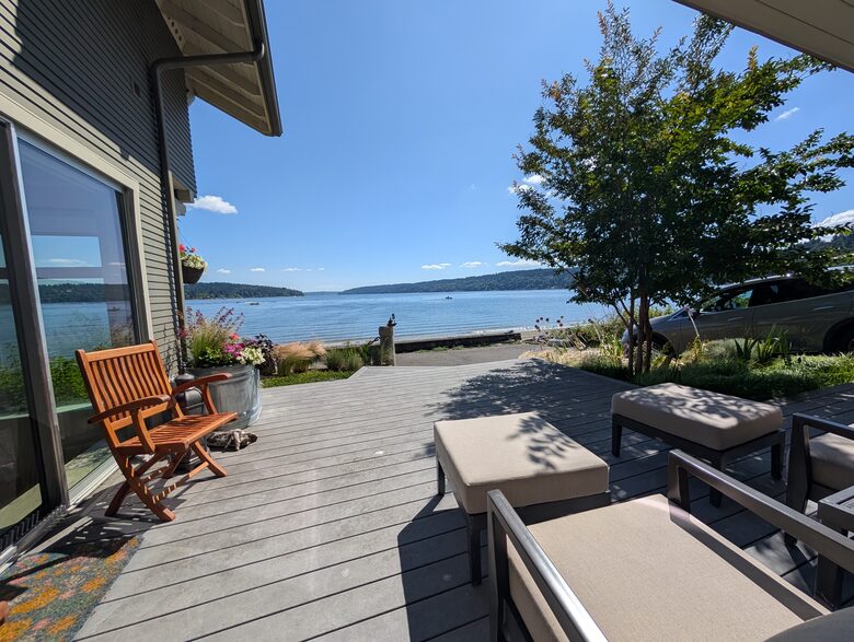 View of the water from the front deck
