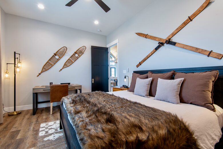 Targhee Suite Luxury King Bed and private workspace