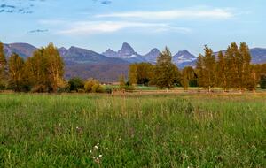 Epic unobstructed views of the 3 peaks of the Tetons