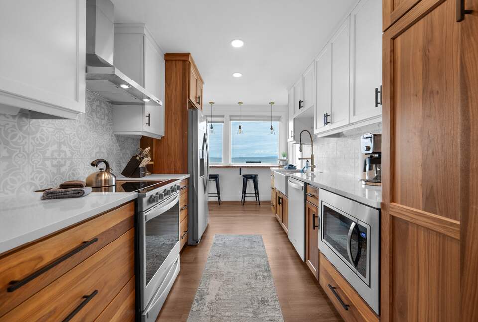 Kitchen with Ocean View
