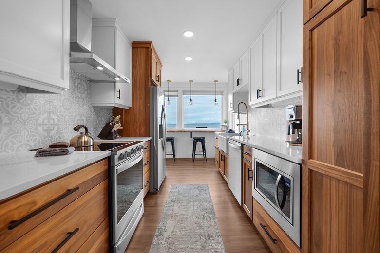Kitchen with Ocean View