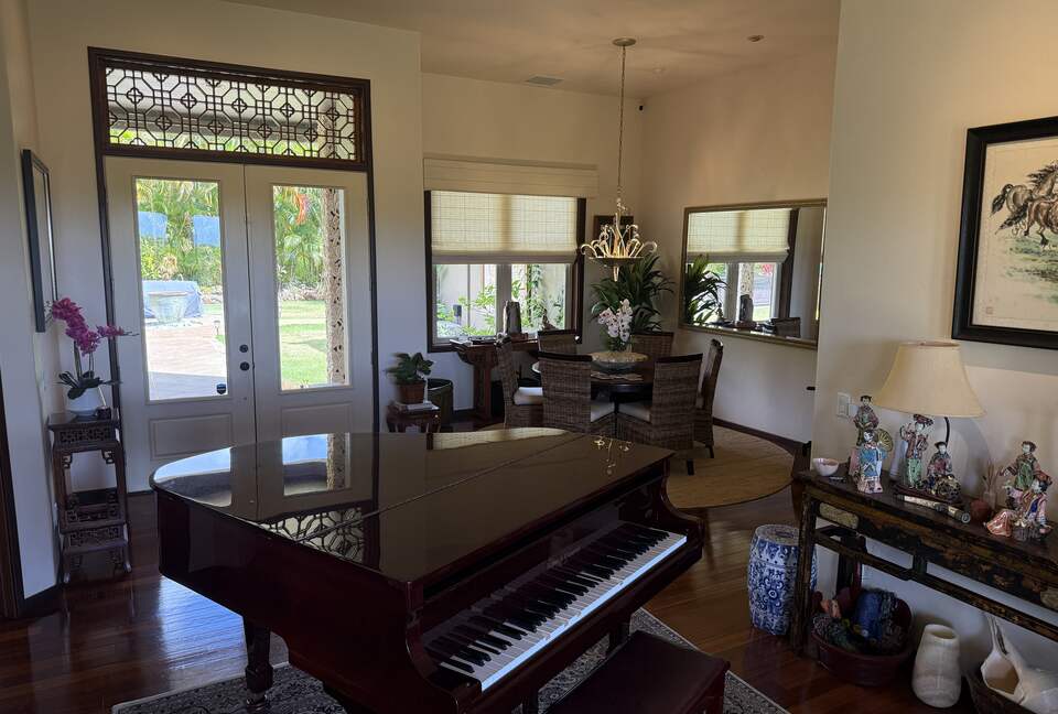 Formal Dining Room with Self Playing Baby Grand