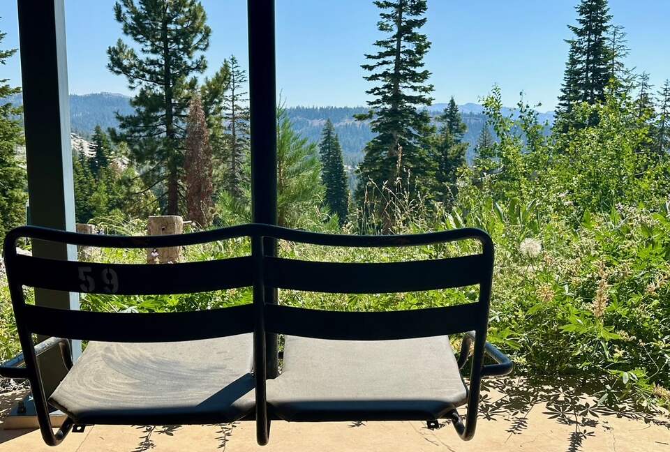 swing from an old ski chairlift