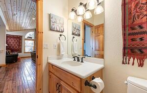 1/2 bath off the living room