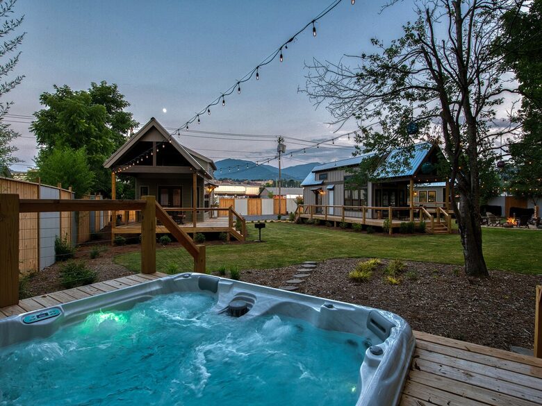 Designer 3 Tiny Home Compound on the River - Waynesville, North Carolina