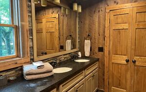 Master bedroom bathroom with walk in steam shower