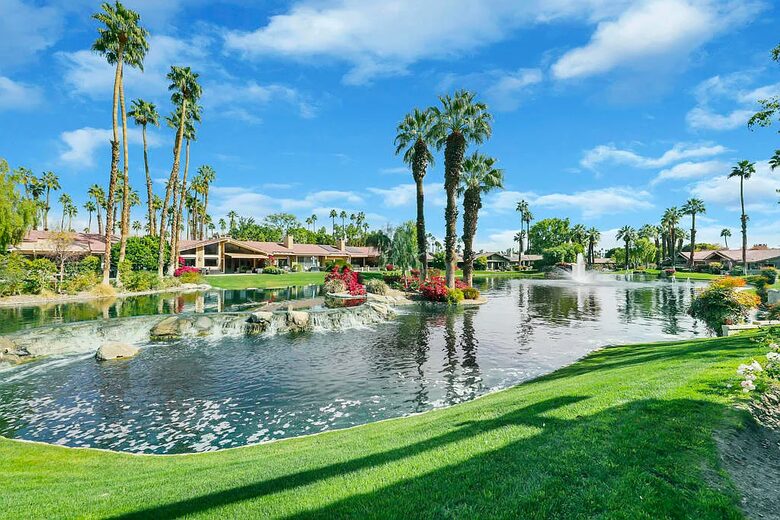 Tranquil Desert Escape with Greenery & Water Views - Palm Desert, California