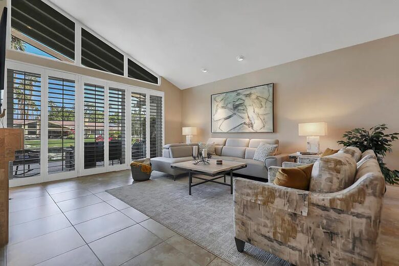 Tranquil Desert Escape with Greenery & Water Views - Palm Desert, California