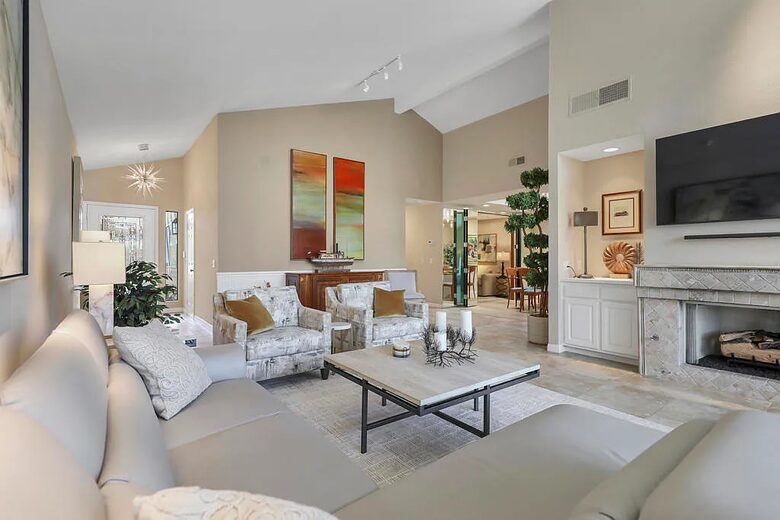 Tranquil Desert Escape with Greenery & Water Views - Palm Desert, California