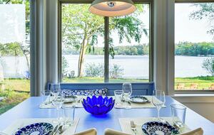 Eating with a New England water view