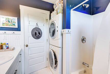 Bathroom includes washer and dryer