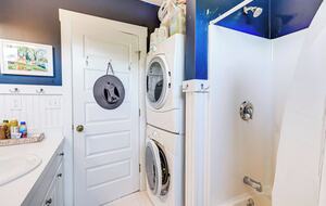 Bathroom includes washer and dryer
