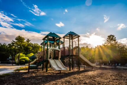 The playground is one of many places kids make new friends!