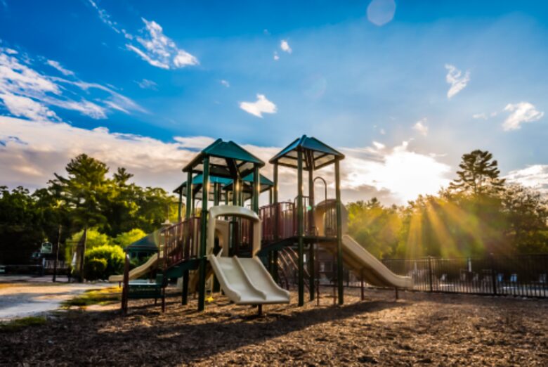 The playground is one of many places kids make new friends!
