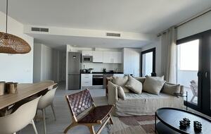 Living room and dining area