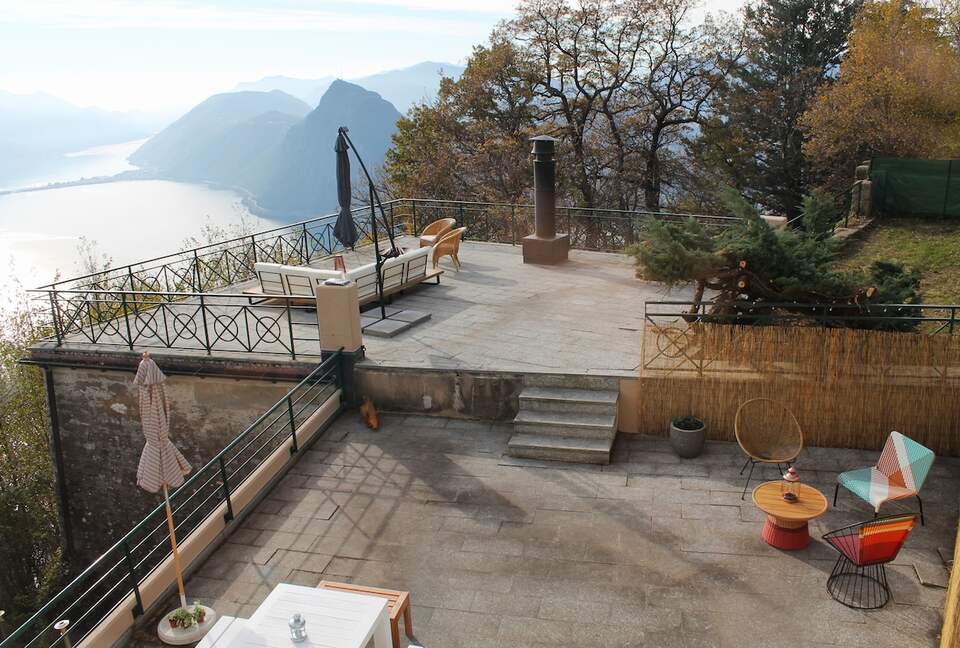 Panoramic Duplex with Lake and Mountain Vistas - Brè Sopra Lugano, Switzerland
