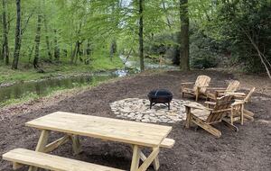 Fire pit by the river