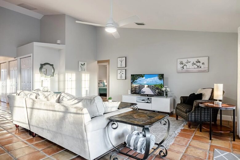 Spacious Villa with Private Dock & Tropical Outdoor Living - Cape Coral, Florida