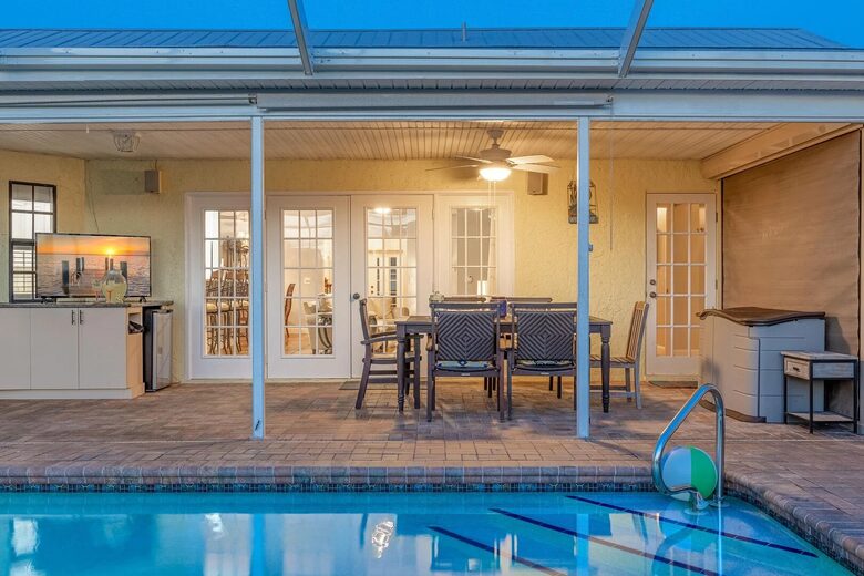 Spacious Villa with Private Dock & Tropical Outdoor Living - Cape Coral, Florida