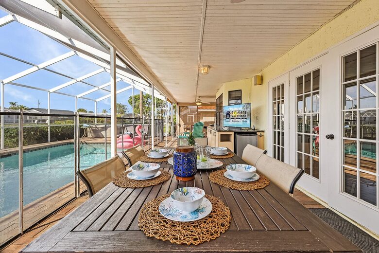 Spacious Villa with Private Dock & Tropical Outdoor Living - Cape Coral, Florida