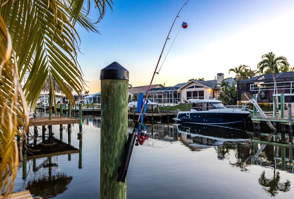 Spacious Villa with Private Dock & Tropical Outdoor Living - Cape Coral, Florida