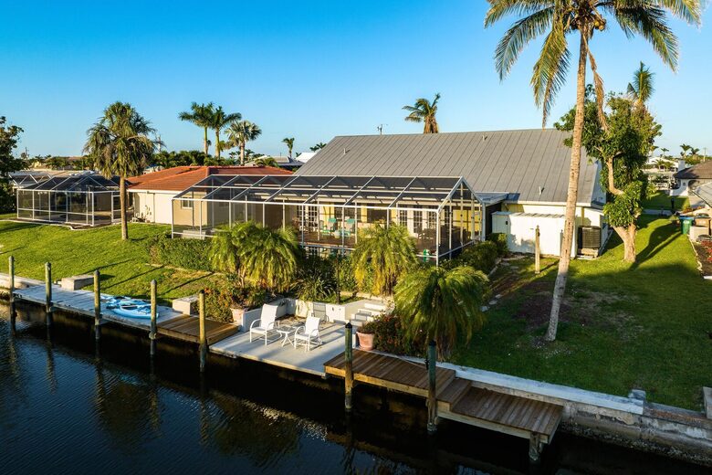 Spacious Villa with Private Dock & Tropical Outdoor Living - Cape Coral, Florida