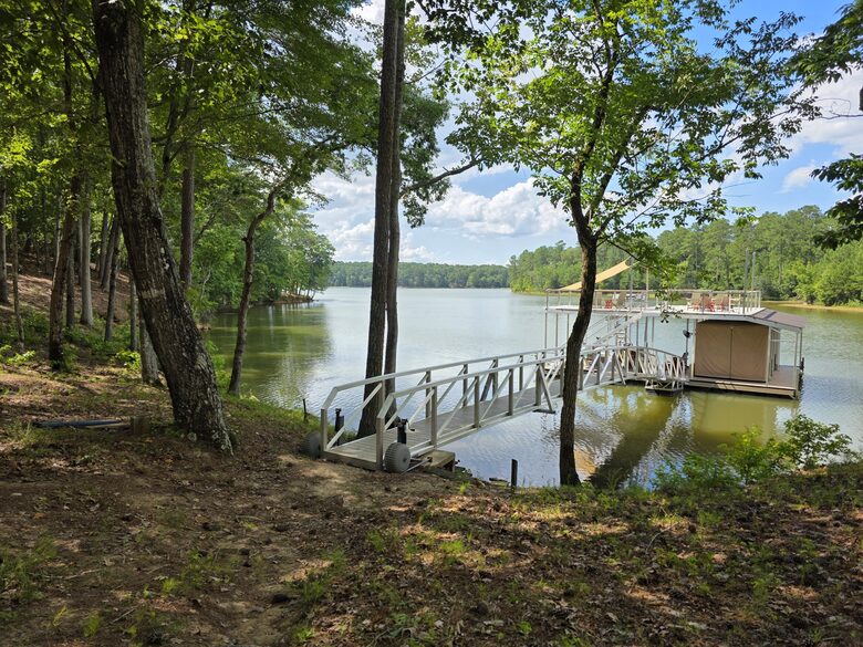 Short, level walk to lake & boathouse.