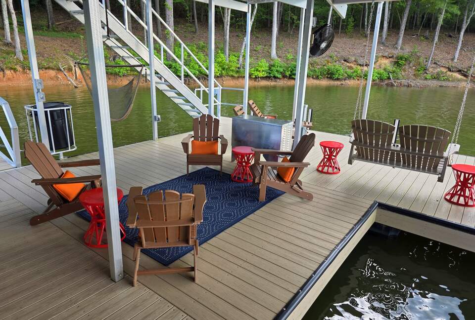 Plenty of shaded seating.