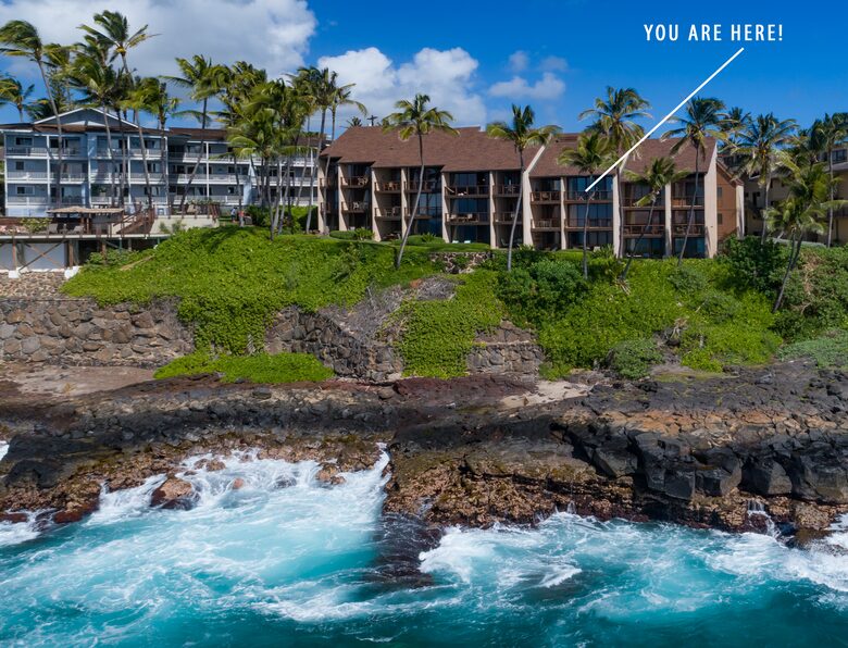 You are oceanfront listening to the waves crashing below