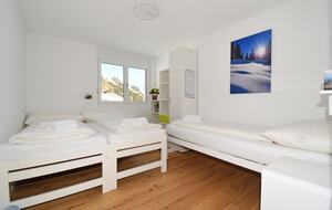 2nd bedroom with two beds and a pull-out bed