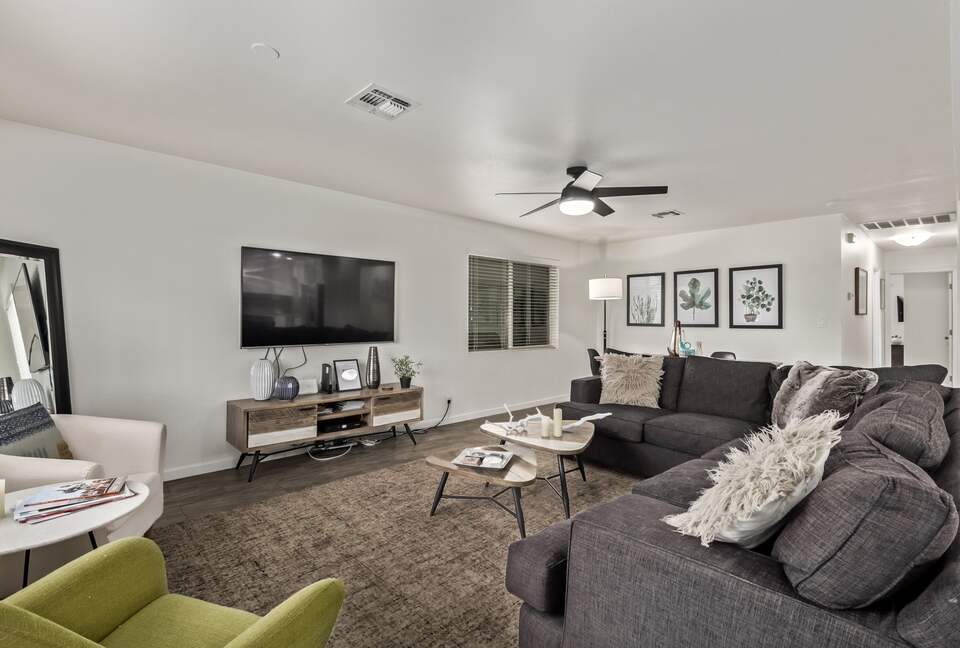 Enjoy the large screen television