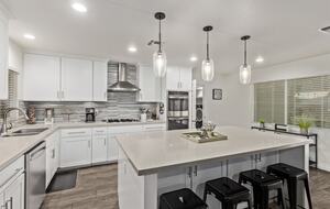 Traditional coffee maker, microwave, double oven, dishwasher