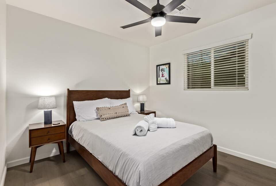 Guest bedroom #2 features full size bed