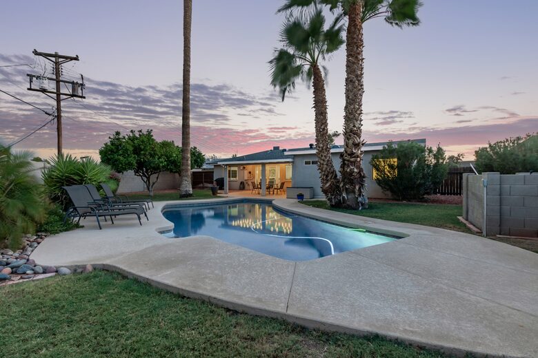 Great size backyard perfect for entertaining