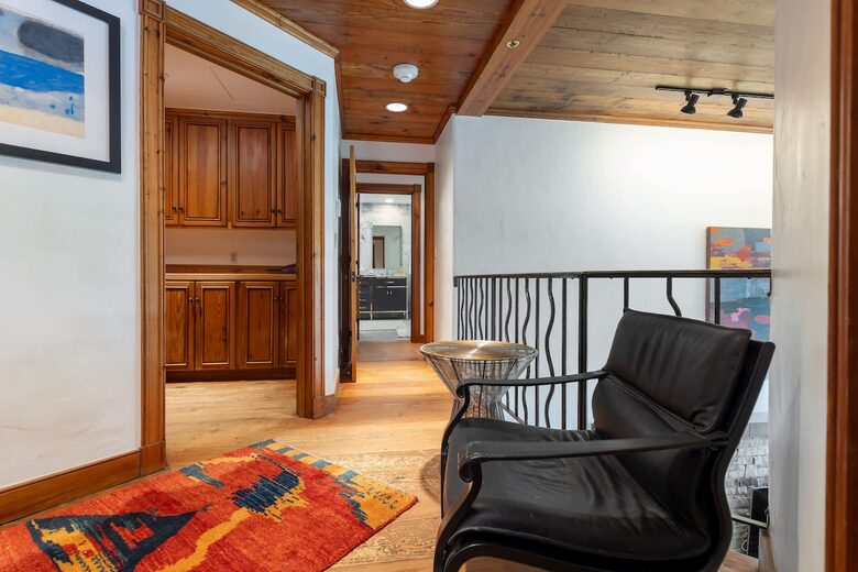 Upstairs reading area