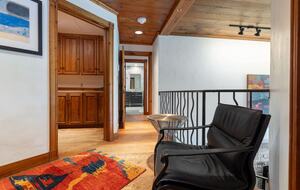 Upstairs reading area