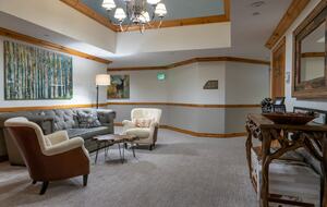 Shared sitting area on the 4th floor of The Pines