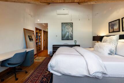 Upstairs guest suite with desk