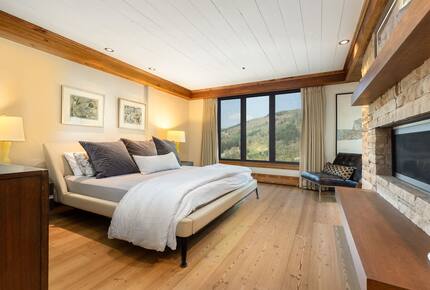 Primary bedroom with views over Beaver Creek village
